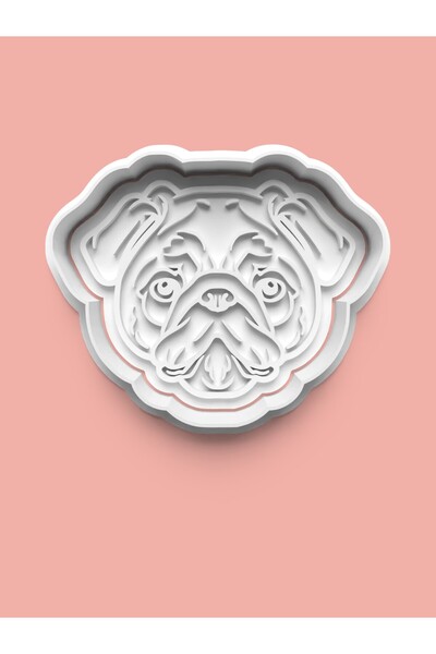 AKTASTORE قالب بسكويت على شكل وجه كلب وقالب عجينة السكر 0380-4