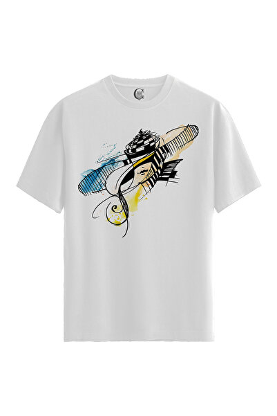 Color Luxe Women/Unisex White 100% Cotton Relaxed Fit Crew Neck Solitude Cust...