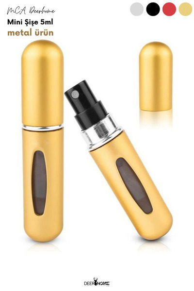 MCA Deerhome Gold Renkli Taşınabilir Cep Parfüm Şişesi Doldurma Atomizer Çant...