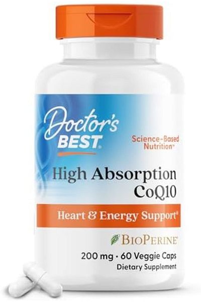 Doctor's Best High Absorption CoQ10 with BioPerine Gluten Free Naturally Fermented Vegan, Heart Heal