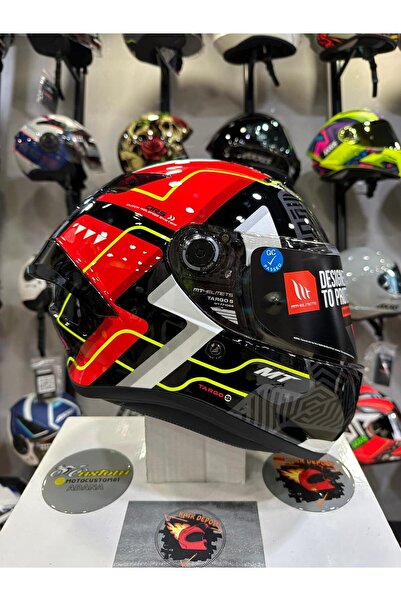 MT Helmets Targo S Brik C5 Parlak Kapalı Uyumlu Motosiklet Kaskı