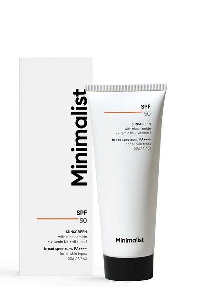 Minimalist SPF 50 Sunscreen PA++++ Broad Spectrum| UVA/UVB Protection with Niacinamide Sun Cream for