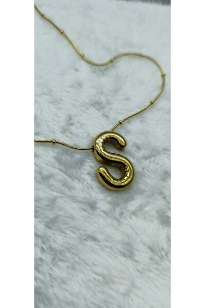 Feroniagold قلادة من الفولاذ بحرف S