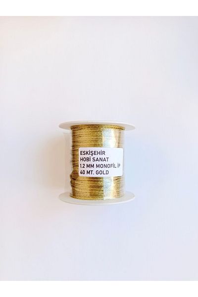 Eskişehir hobi sanat 1.2 mm 40 Meters Silvery Gold Gold Monofilament String Packaging Gift Packaging String