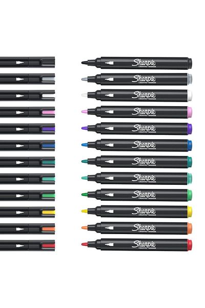Art Tone Sharpie Permanent Marker Round Tip Set of 12 Paint Effect