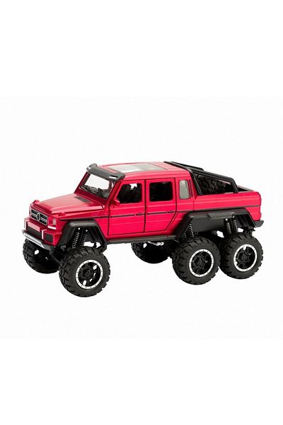 OEM Red SUV metal toy car with shock absorbers, rubber wheels, lights, and sounds, 1:32 scale