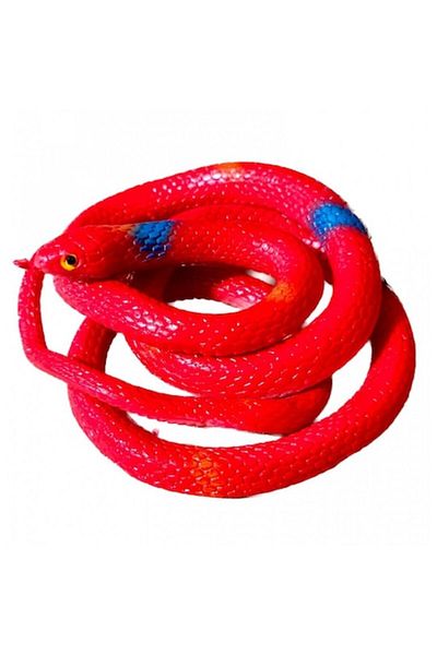 OEM Elastic Toy, Rubber Snake, 110 cm, Red