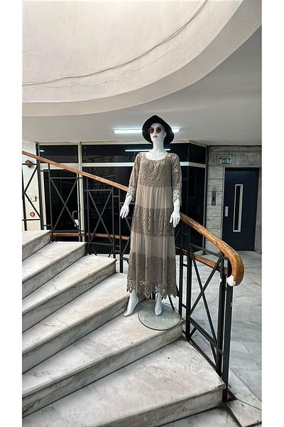 EREN STYLE Rochie din dantelă cu detaliu din mătase italiană Sunshine