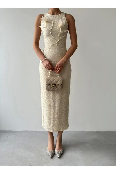 MODA Φόρεμα Lers με λεπτομέρεια λουλουδιών