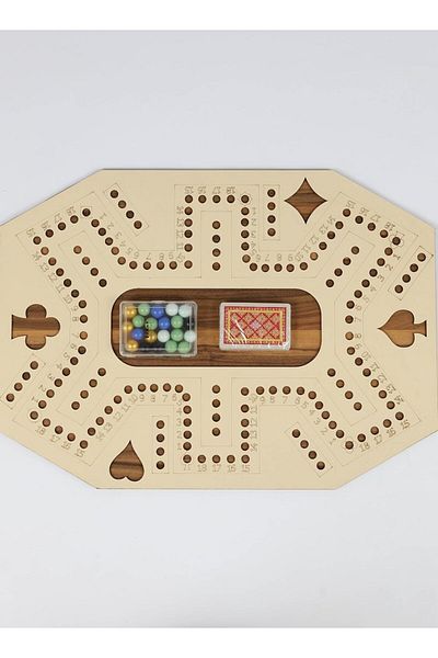 Other Royal Jackaroo Lightweight Thin Sheet Board Game,6 Players With Cards & Marbles (55x40cm)