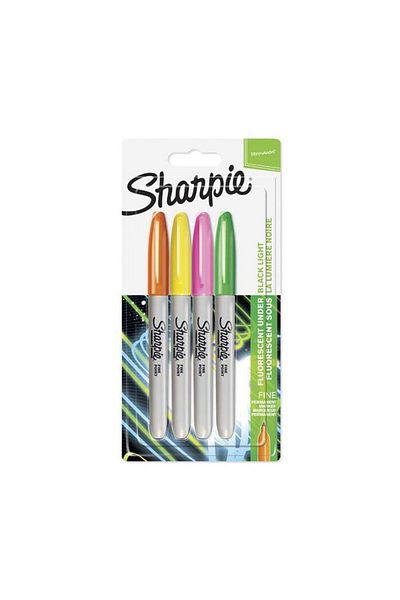 Art Tone Sharpie Permanent Marker Fine Neon 4 Pack