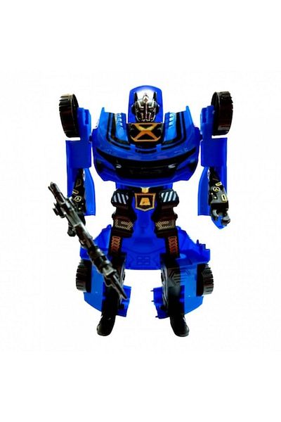 OEM Transformable Robot with Accessories, Mobile Joints, 24x19.5x6.5cm, Low Difficulty, Blue