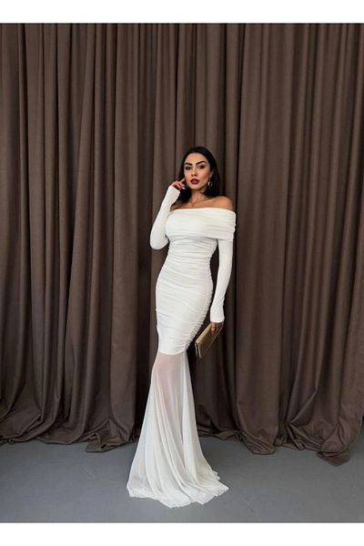 Kaplan Strapless Dress with Tulle Detail