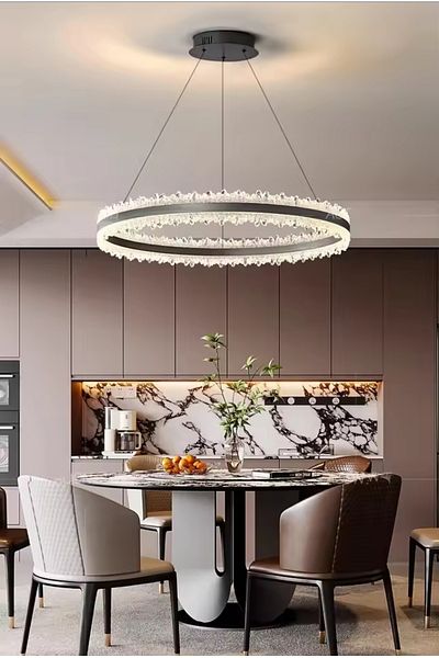 Hommer Modern black chandelier, diameter 80 cm