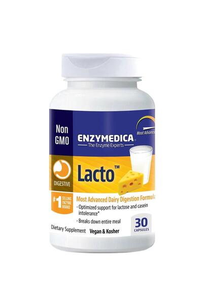 OTC Enzymedica Lacto Most Advanced Dairy Digestion Formula Capsules 30 Pieces