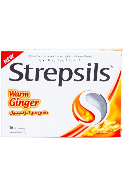 OTC ستربسلز زنجبيل دافئ 16 قرصًا
