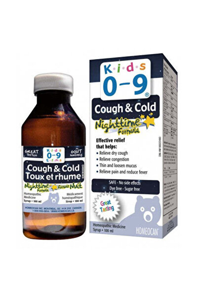 OTC شراب السعال الليلي ونزلات البرد للأطفال من عمر 0 إلى 9 سنوات