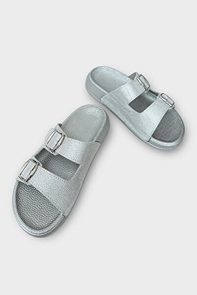 Alphus Γυναικείες καθημερινές κομψές παντόφλες Pienn Double Belted Glitter