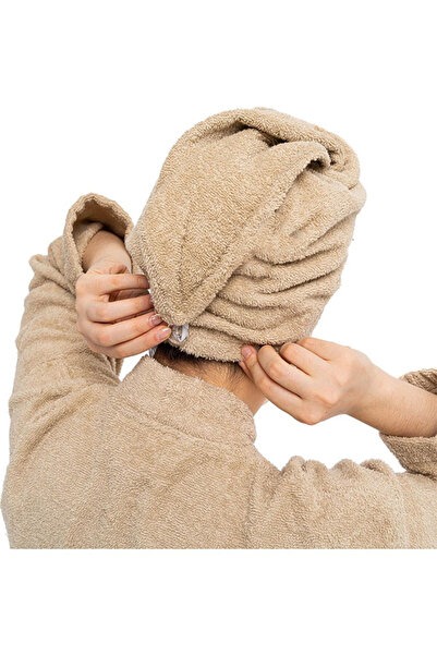 Embays Button Elastic Hair Towel, Hair Cap, Facial Care Towel, Hair Drying Cap