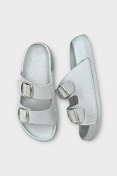 Alphus Γυναικείες καθημερινές κομψές παντόφλες Pienn Double Belted Glitter