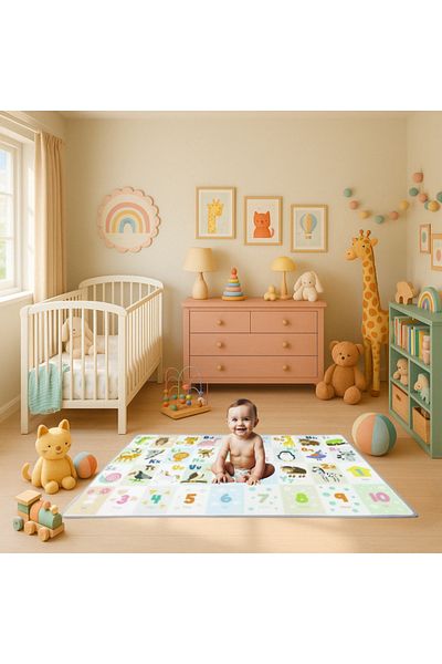 LUDIRO EVA Foam Mat, 200x120x1 Cm, Safety Certification, Learning from the First Months of Life