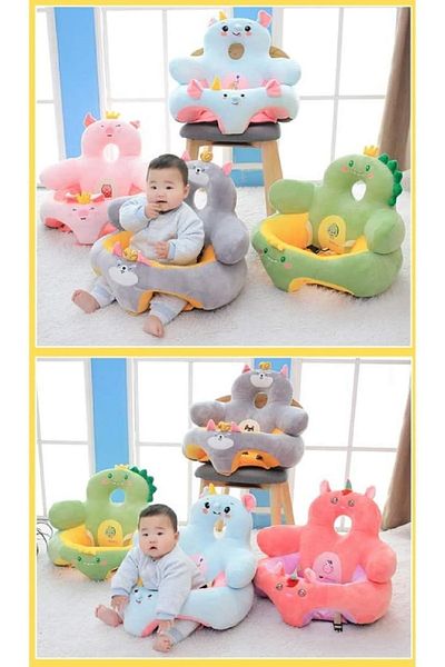rexa Baby Soft Plush Support Sofa Seat – Infant Sitting Cushion Chair (35D x 40W x 35H cm)