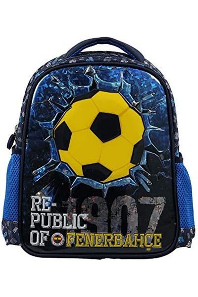 Fenerbahçe Licensed Kindergarten Bag, Double Eyed Pencil Bag - Pencil Sharpener-Eraser-Bottle Gift