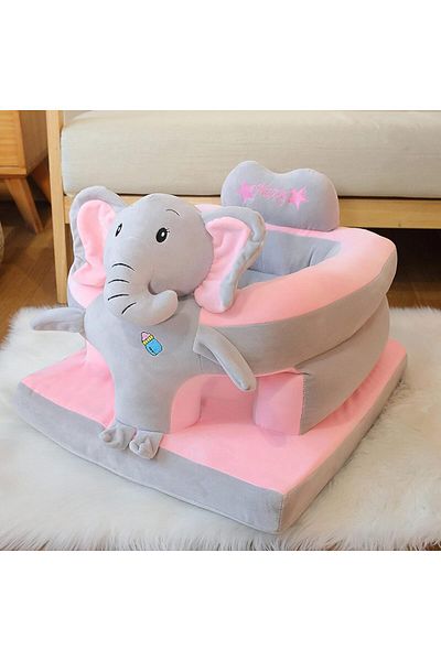rexa Baby Sofa Support Chair – Soft Plush Animal-Shaped Infant Sitting Seat (45W x 30H cm)