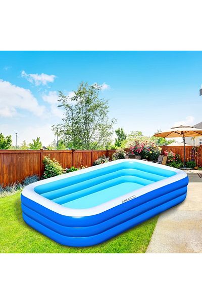 OEM Inflatable Pool GREATON for Adults/Kids, Dimensions 305 x 182 x 56 cm, Rectangular, Quick Inflate/De