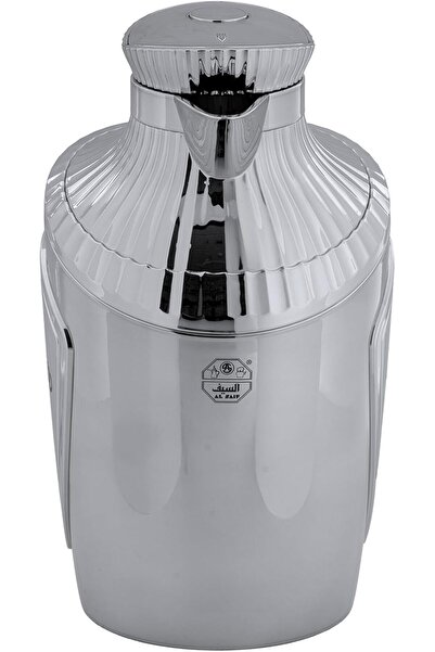 ALSAIF 2-Pieces Coffee and Tea Vacuum Flask, leak-proof and keeps drinks hot, 1Liter/ 0.7Liter, Chro