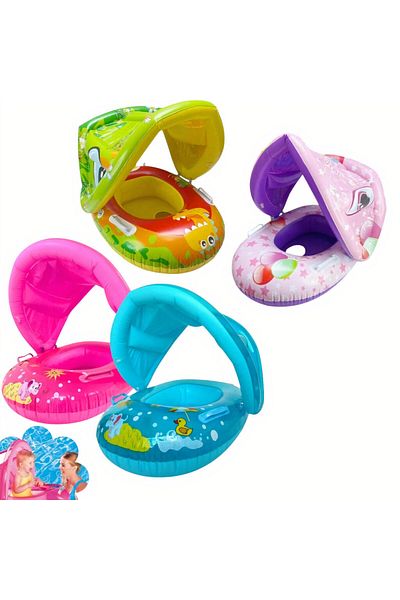 victiny Inflatable Ring with Roof and Handle for Children 60cm, with Support Shorts Boy and Girl Different M
