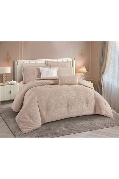 HOURS Duvet set from Horus Nafrin 8 pieces, luxurious wooded jacquard, Lucien-06
