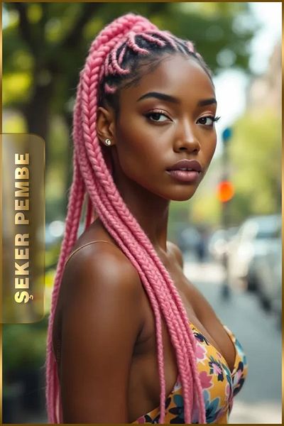 TAM TARZ Fiber Synthetic Hair for African Braid Rasta and Box Braid - Candy Pink