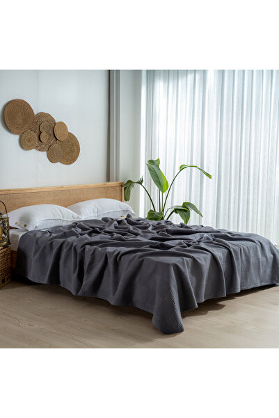 MYLASA HOME Waffle Pike Yatak Örtüsü Çift Kişilik - %100 Pamuk Hafif 4 Mevsim Kullanım Yüksek Kaliteli Pikeler