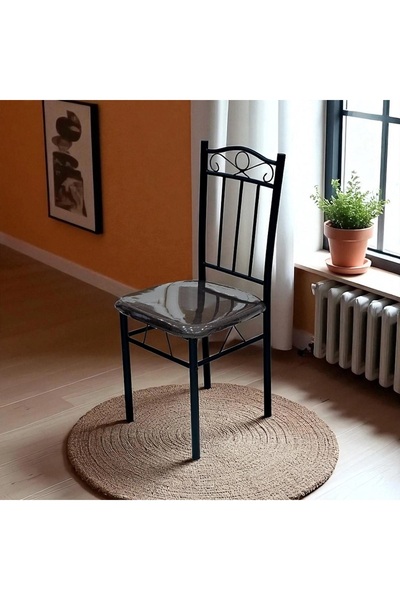 Kreslo Round dining table set with four chairs - Table height: 75 cm, Table diameter: 90 cm