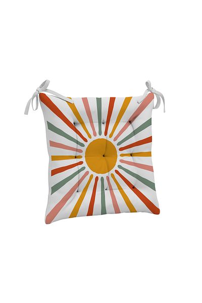 yok yok evim eve dair her şey 9-Piece Ethnic Patterned Fluffy Living Room Balcony Garden Kitchen Chair Cushion