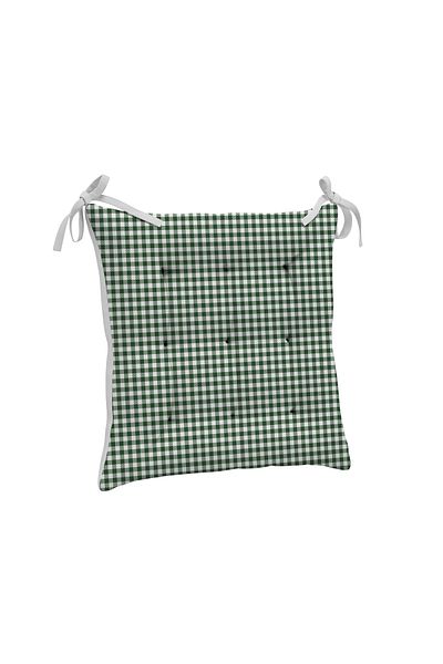 yok yok evim eve dair her şey 9 Puntal Plaid Gingham Patterned Fluffy Living Room Balcony Garden Kitchen Chair Cushion