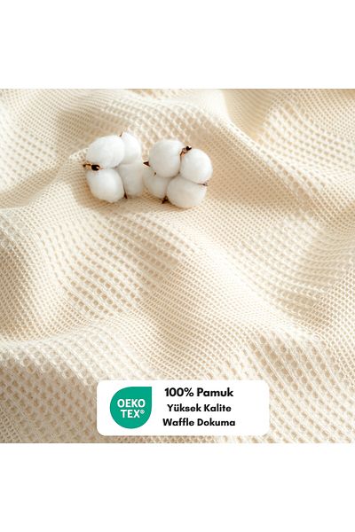 MYLASA HOME Waffle Pike Bedspread Double - 100% Cotton Lightweight 4 Season Use High Quality Pikes