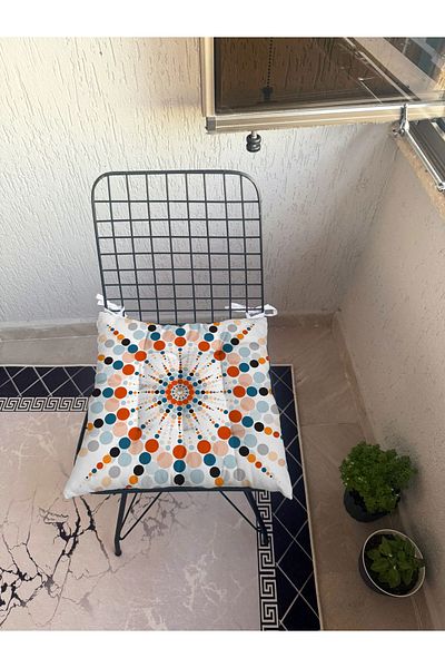 yok yok evim eve dair her şey 9-Piece Ethnic Patterned Fluffy Living Room Balcony Garden Kitchen Chair Cushion