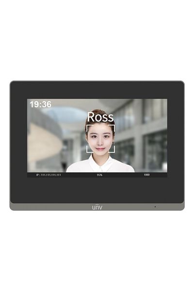 Uniview TCP/IP video intercom monitor, LCD TFT Touch Screen 7 inch, PoE, WiFi - UNV OEI-372S-H-W