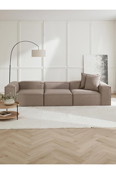 innature Yumuşak Oturumlu Soft Modüler Kanepe, Keten (3-4 kişilik) - Home