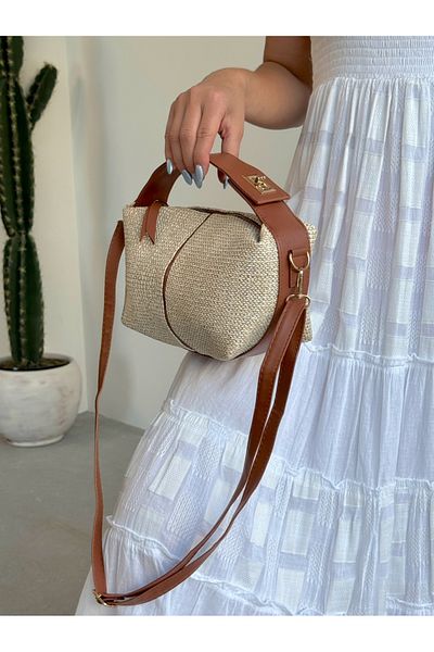 KIRASE Brand New Model Straw Woven Quality Adjustable Strap Women's Shoulder, Cross, Hand and Arm Bag