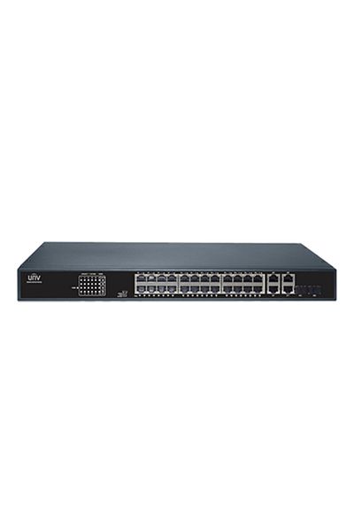 Uniview Comutator 24xRJ45 POE, 2xRJ45, 2xRJ45+2xSFP combo, Gigabit - UNV NSW2010-26GT2GC-POE-IN