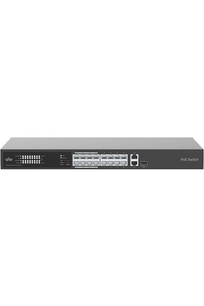 Uniview Switch cu 16 porturi PoE, 1 port Gigaethernet, 1 port combinat - UNV NSW2020-16T1GT1GC-POE-IN