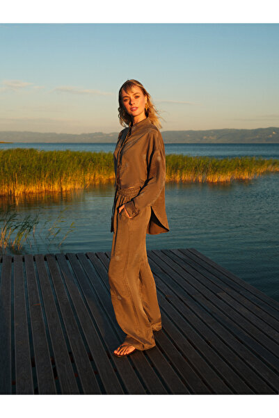 SEIZE THE DAY KUUN KADIN KUPRA NAKIŞ DETAYLI PANTOLON