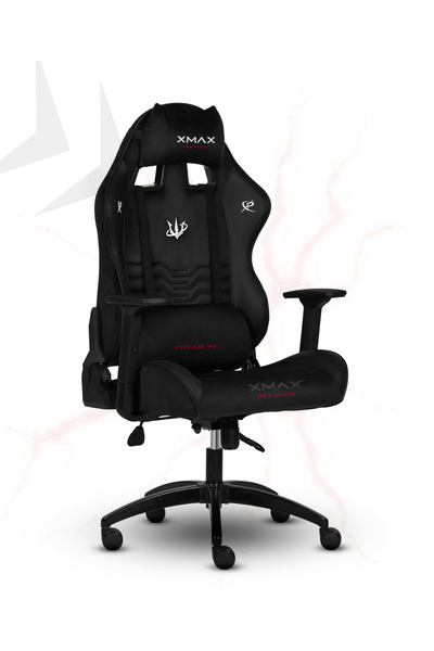 XMAX / Rio Terletmez Kısmi Derili Kadife Kumaş Kırmızı Siyah Gaming Oyuncu Koltuğu / 120 Kg Taşır