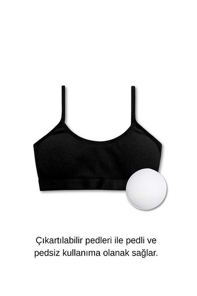GizaKids 95% Cotton Girls' Strap Padded Training Bra Half Undershirt Single