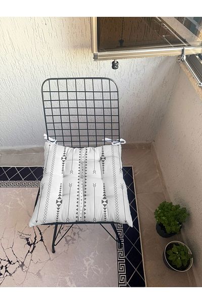 yok yok evim eve dair her şey 9-Piece Ethnic Patterned Fluffy Living Room Balcony Garden Kitchen Chair Cushion