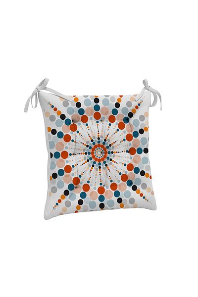 yok yok evim eve dair her şey 9-Piece Ethnic Patterned Fluffy Living Room Balcony Garden Kitchen Chair Cushion