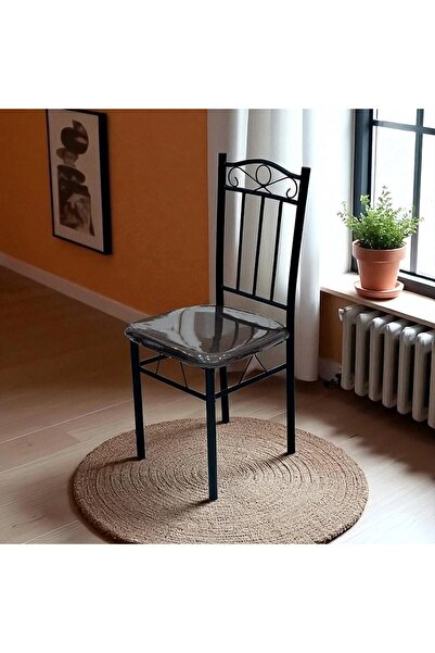 Kreslo Round dining table set with four chairs - Table height: 75 cm, Table diameter: 90 cm